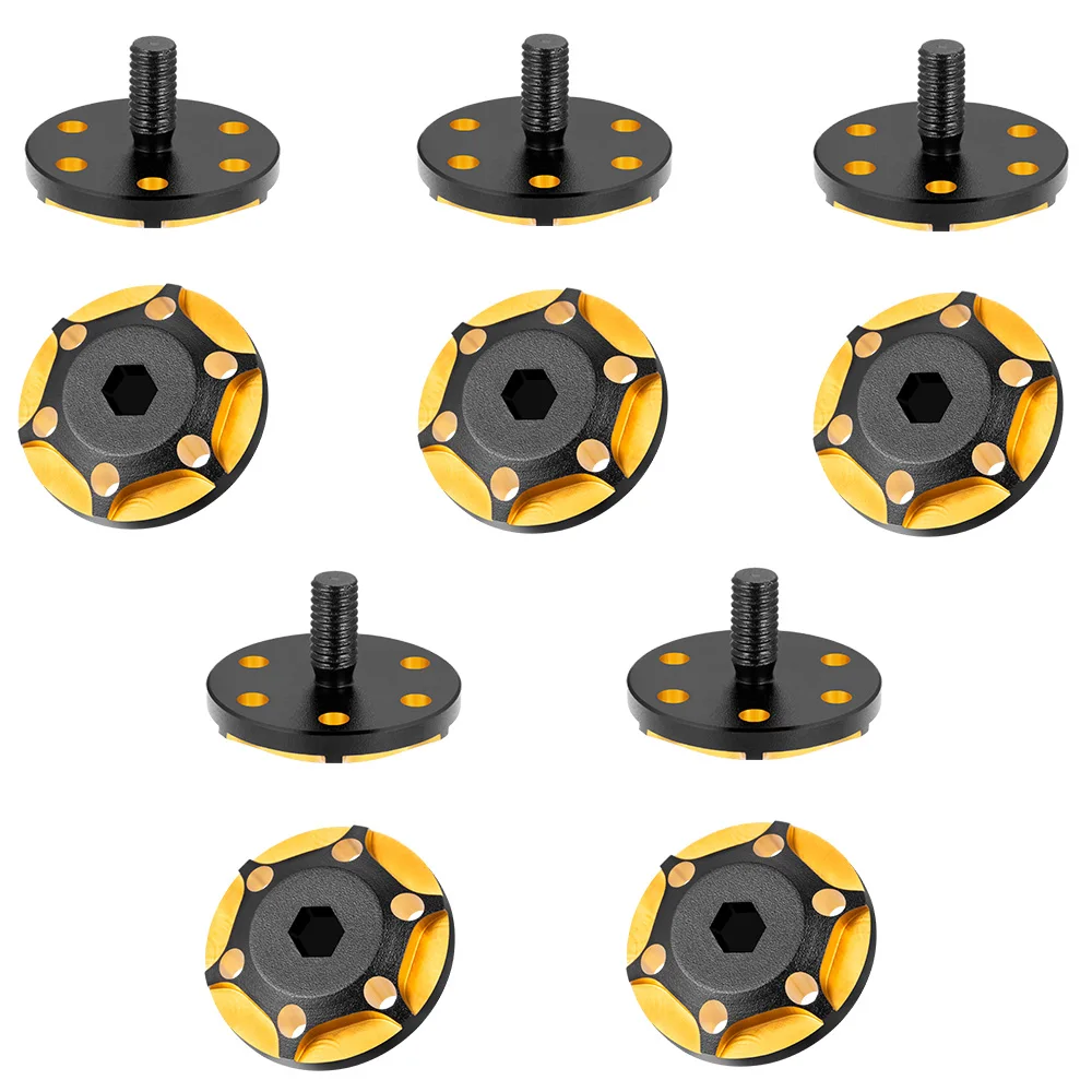 YEAHRUN 2Pcs Aluminum Rear Wing Fixed Mount Bracket Buttons M3 Screws for Sakura D4 D5 1/10 RC Sport Drift Car Upgrade Parts