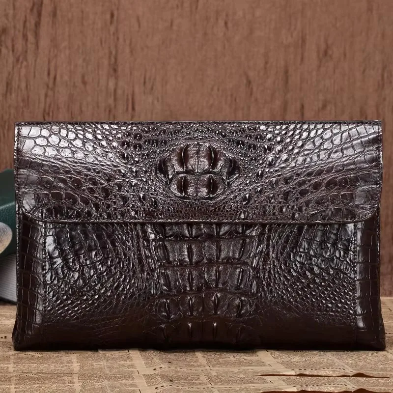 lukani new leisure Crocodile men's bag large capacity business handbag men clutch bag letter package men hand bag