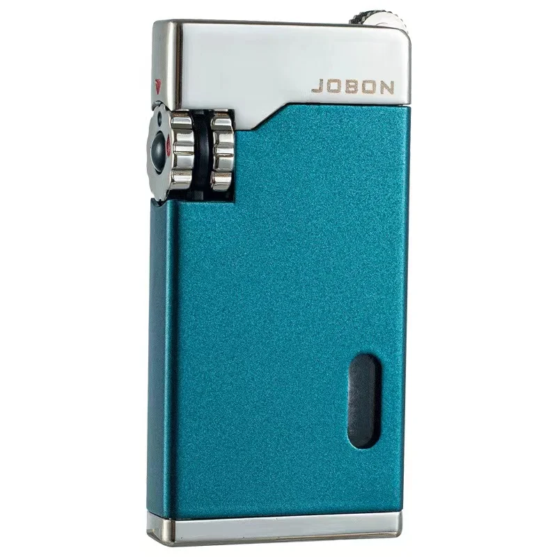 JOBON Windproof Inflatable Turbo Lighter Double Fire Blue Flame Straight To Creative Visual Gas Warehouse Lighter Smoking Gifts