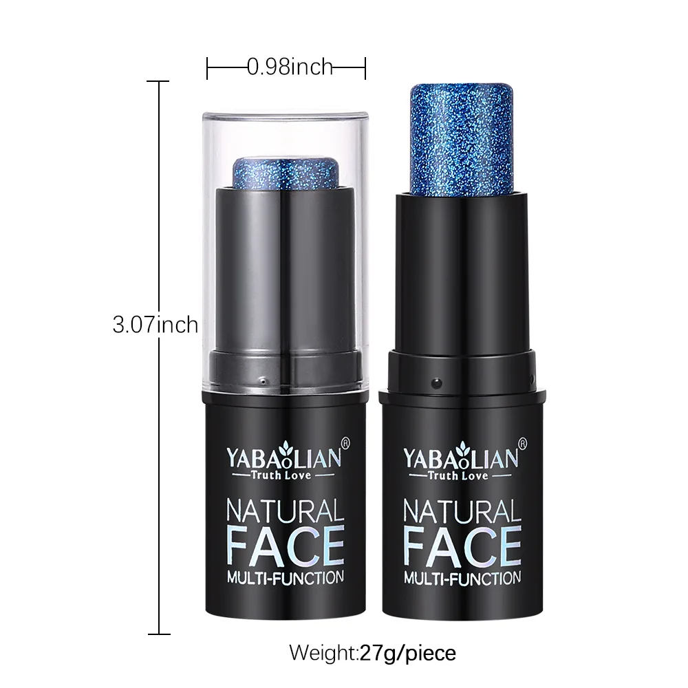 Bâton de fard à paupières à paillettes longue durée, formule de Gel à 6 nuances, anti-transfert, couleurs vives, maquillage de Festival