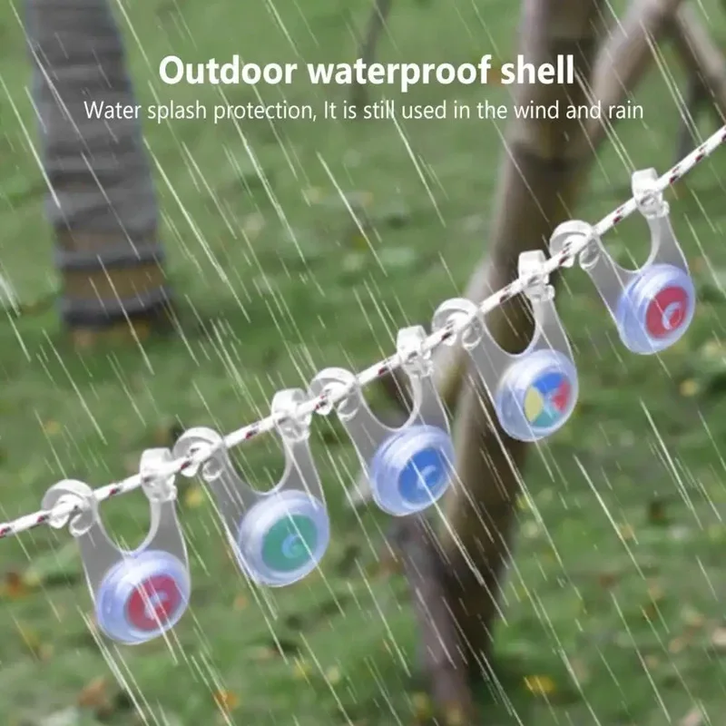 10 عبوات من مصابيح حبل LED - للتخييم في الهواء الطلق وصيد الأسماك وديكور الخيمة