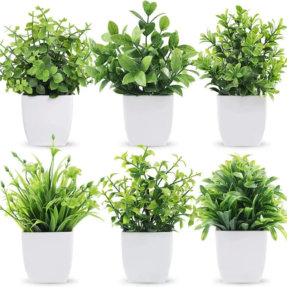 Artificial Bonsai Vivid Non Wither Realistic Potted Plants Living Room Bedroom Artificial Eucalyptus Plants Home Decor for Hotel
