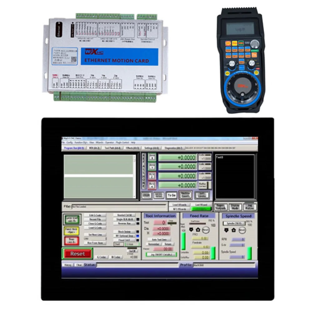 XHC mach3 3/4/6 axis Control Panel Kit  cnc motion controller with control panel and  breakout board and wireless mpg pendant