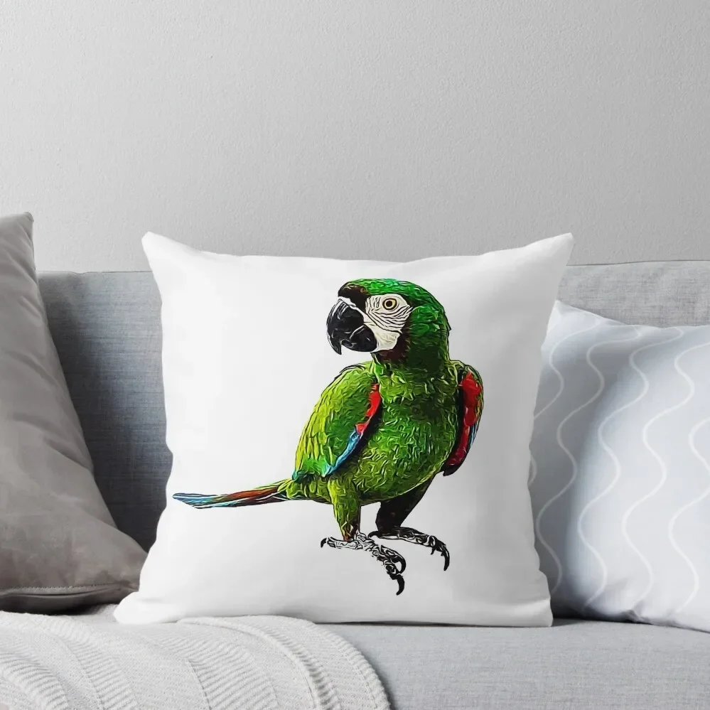 Severe Macaw - Beautiful Chestnut Fronted Macaw Parrot Throw Pillow Pillowcases Bed Cushions Sofa Decorative Covers Pillow