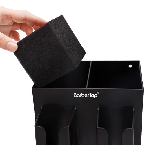 Imagen 2 del producto Barbertop-cortadora de pelo eléctrica montada en la pared, soporte para afeitadora, secador de pelo, caja de almacenamiento para peluquero, herramienta práctica de salón