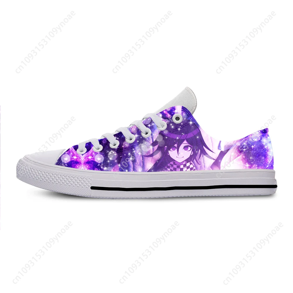 Hot Danganronpa Kokichi Ouma Anime Casual Shoes Low Top Lightweight Classic Board Shoes Breathable Men Women Latest Sneakers