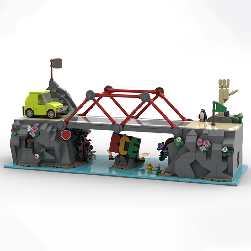 1078 قطعة MOC RCE بولي بريدج ألعاب نموذج اللبنات العمارة اللعب فكرة التعليم الطوب الاطفال هدايا عيد الميلاد عيد الميلاد