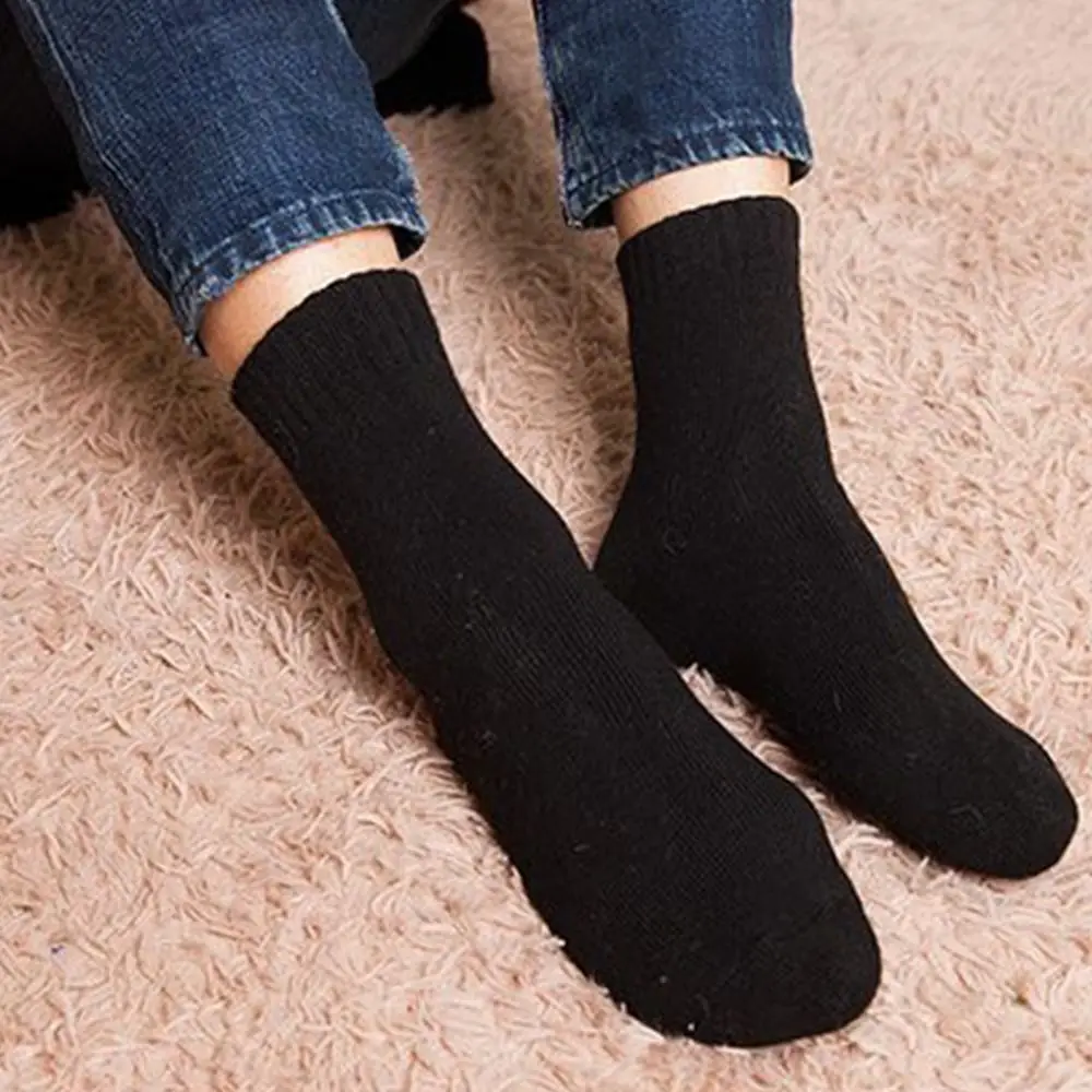 Thermal Warm Solid Color Terry Socks Crew Sock Super Thicker Thicker Solid Socks Wool Socks Men Socks Cashmere Hosiery
