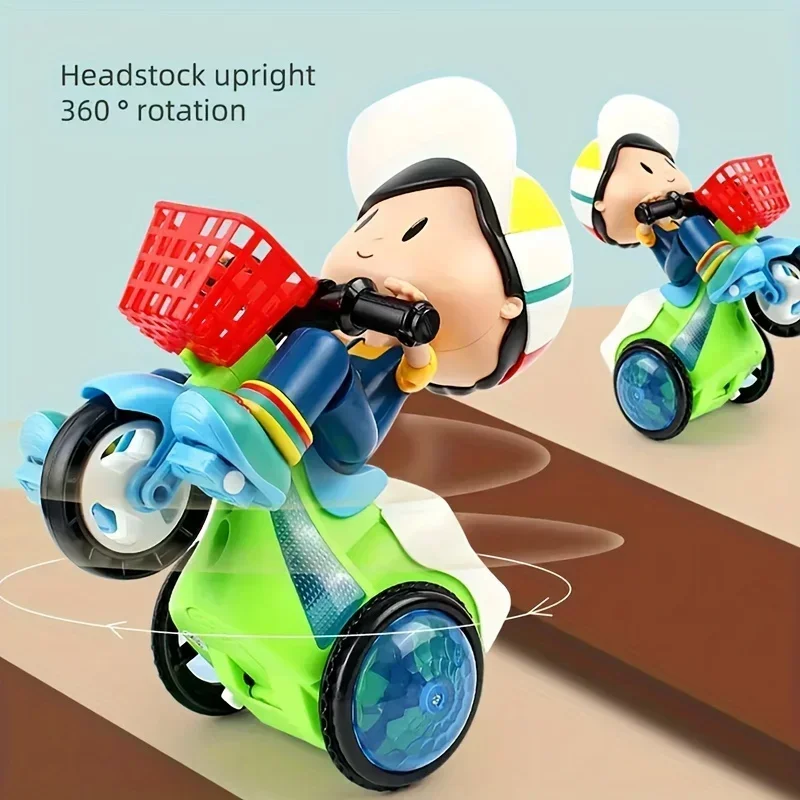 Stunt Tricycle Rotating Dance Universal Toy Electric Bicycle Colorful Lights Music Toy Car Male and Female Gifts