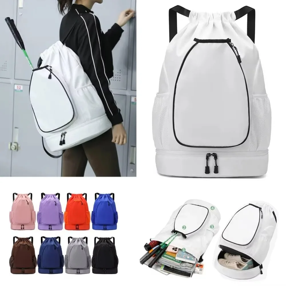 Multifunctional Badminton Racket Backpack Large Capacity Waterproof Pickleball Racket Bag with Shoes Pocket Tennis Bag
