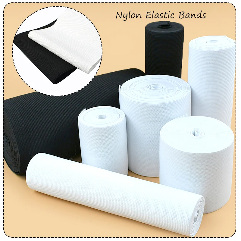 

2/5Meters 7-25cm Nylon Elastic Bands Garment Belt Decor Stretch Tape Extra Wide Crochet Rubber Band Fabric Sewing Accessories