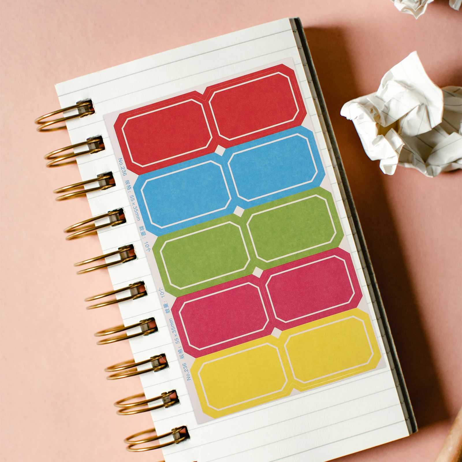 

10 Sheets Colorful Labels Blank Name Tag Stickers Writable Portable Label for Home Organization Bible Study Supplies Students