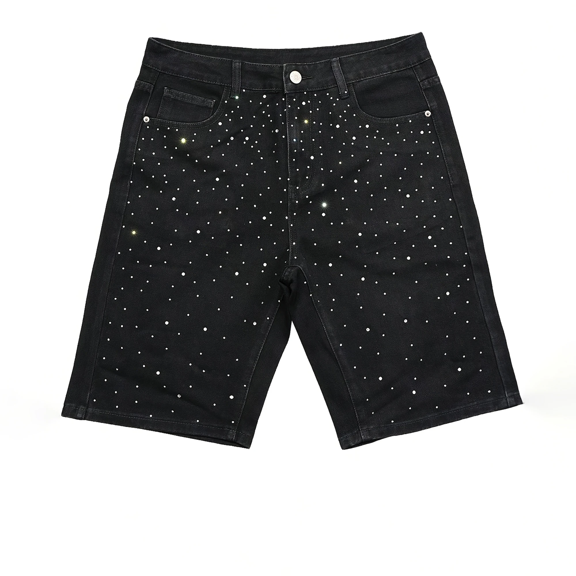 Harajuku Hip Hop Streetwear Y2K tendance américaine short en jean à paillettes couples jean Baggy Denim short de sport décontracté nouveau short d'été