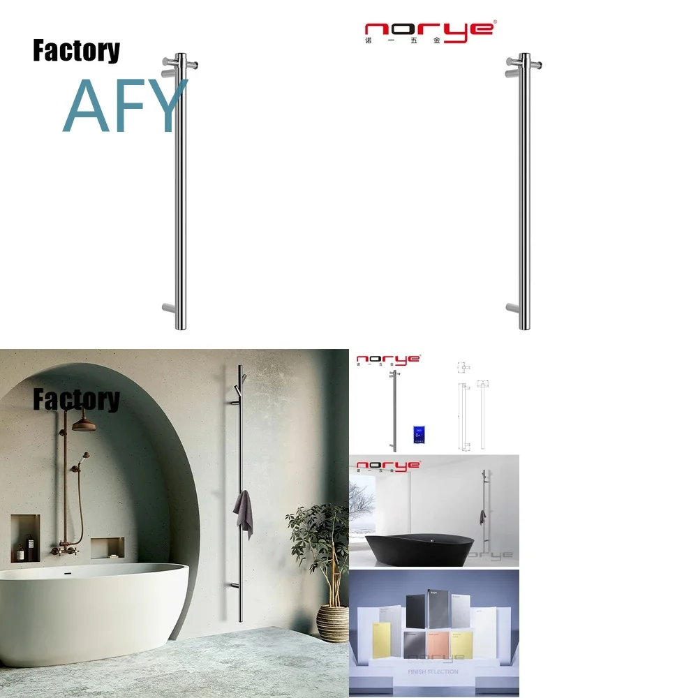Modern Stainless Steel Electric Heated Towel Rack for Home Bathroom Hotel Use Standalone Towel Warmer Silver Mirror Design