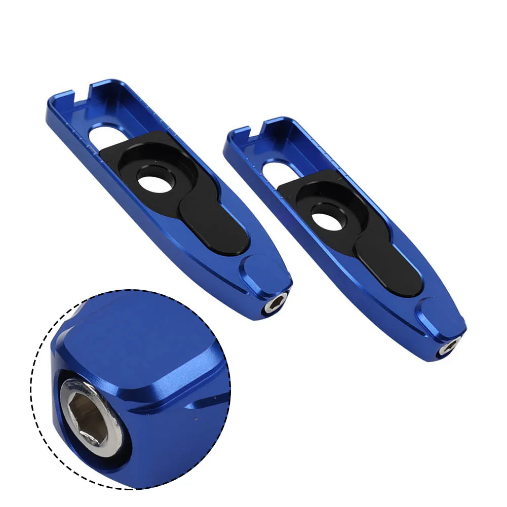 Motorbike Rear Axle Motorcycle Axle Swingarm Catena Spool Chain Adjuster Tensioner Tool 1pair For Yamaha R15 19+ Aluminum Blue