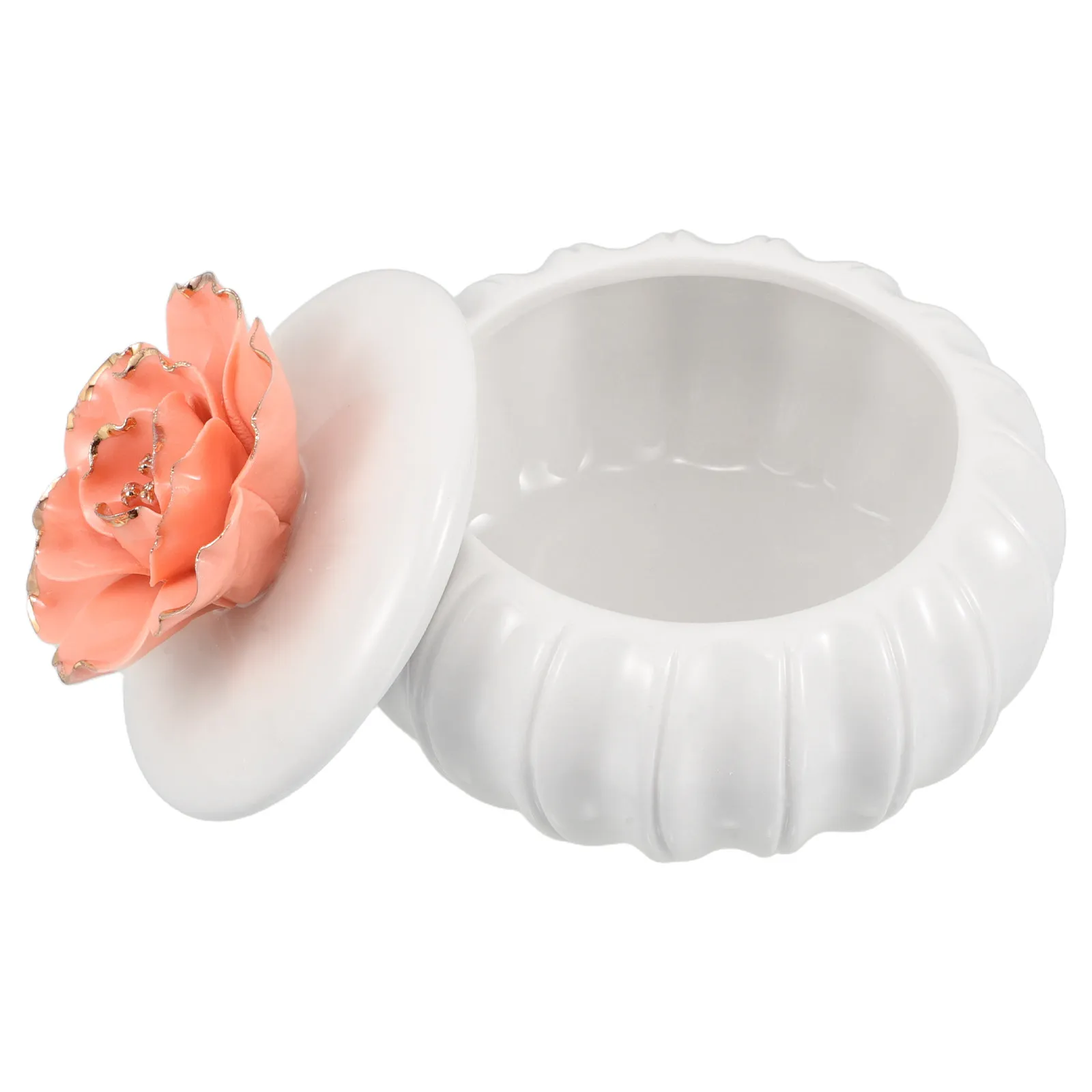 

Nordic Style Ceramic Jewelry Box Hand Painted Storage Jar for Small Trinkets Rings Bracelets Display Holder Modern Organizing