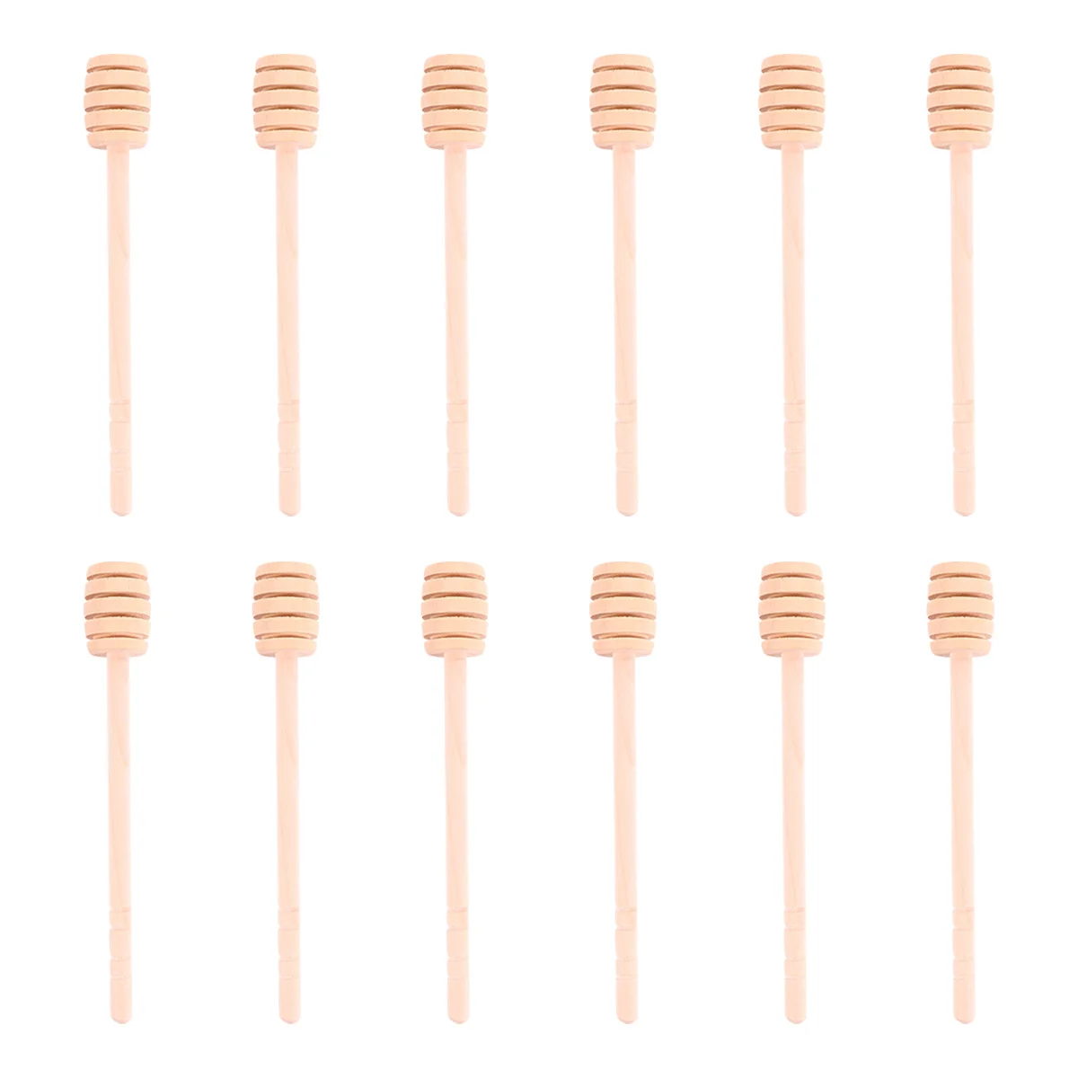 

12Pcs 15Cm Honey Spoon Rod Made of Wood Stirring Stick for Kitchen Honey Jar Dispensing Reusable Non-Stick Easy Clean Light