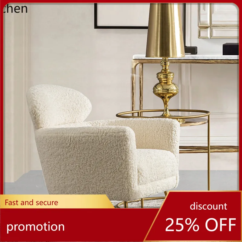 

CZ Lamb Wool Soft Cute Sofa for Living Room, Bedroom, Balcony, Princess Chair