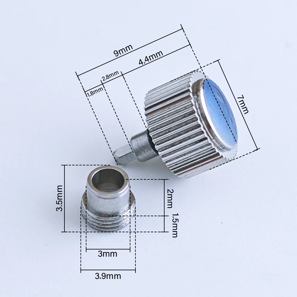 Hochwertige Uhrenkrone 3 Stile Passend für NH35 NH36 Uhrwerk Zubehör Uhrenkrone mit Graviertem S-Logo Herrenuhren – Detail 8