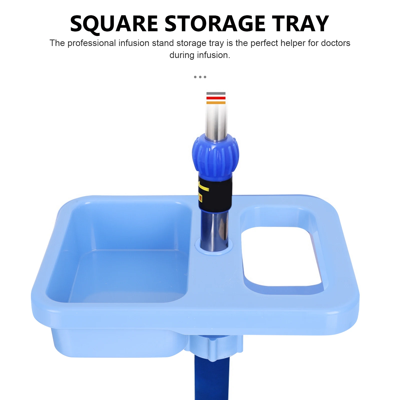 

Infusion Support Dining Tray Stand Plate Serving Storage Mic Accessory Pole Shelf for Iv Drip Plastic