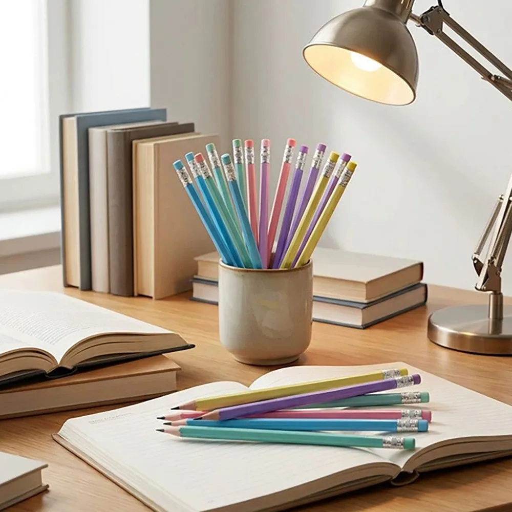 100 Customized Pencils with Engraved Names/Multiple Colors. Random Color Text Pencils, Personalized Pencils, Customized Name Pencils, Sketch Pencils with Erasers, Student Gifts, Personalized Gifts
