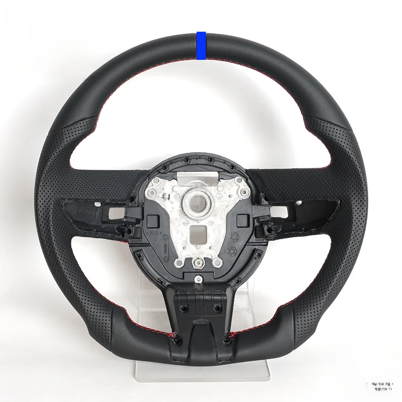 Premium Full Leather Steering Wheel Direct Fit Replacement for Chevrolet Camaro LS LT SS 2010-2011 OE Style Car Interior Parts