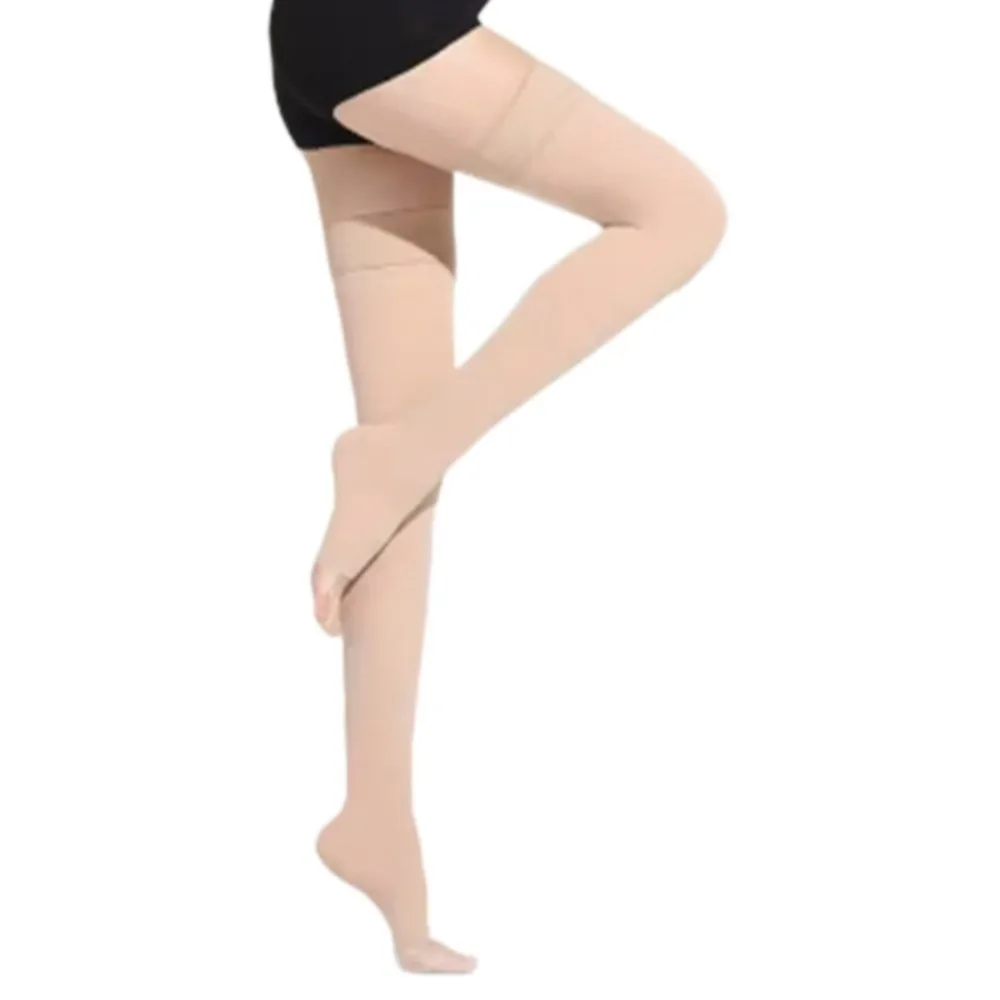 

Knee High Pressure Level 2 Varicose Veins Socks Elastic Circulation 23-32mmHg Compression Socks Black Athletic Recovery
