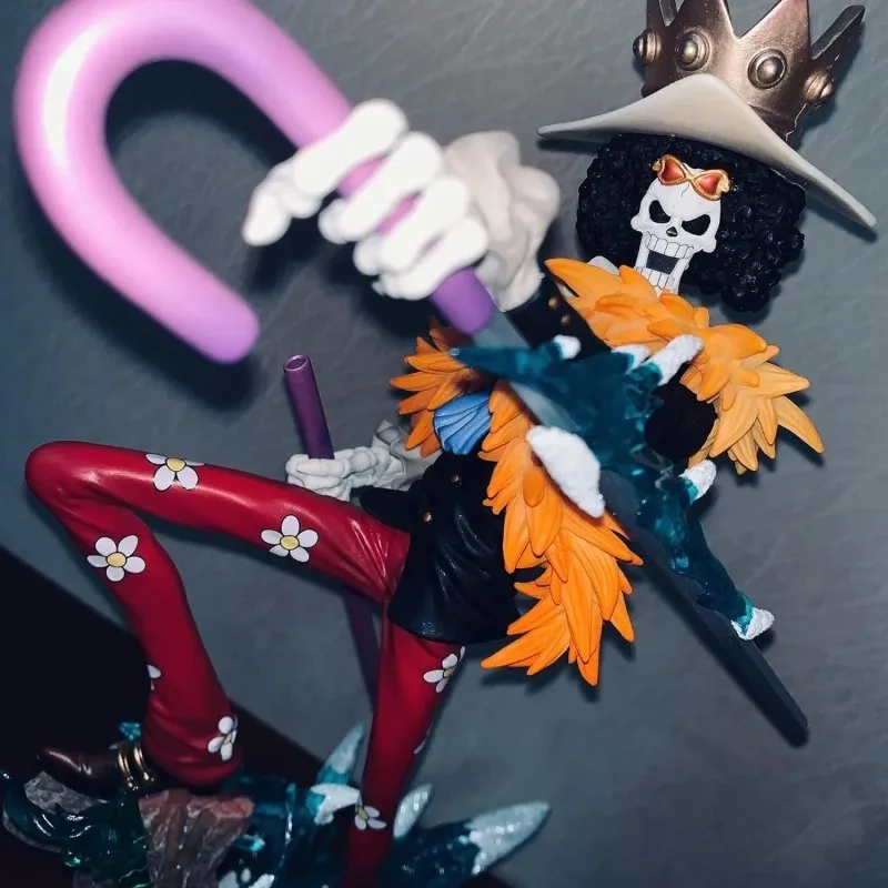 

LX Brook Figure One Piece GK Straw Hat Soul King Gk Statue Anime Model Gift Ornament