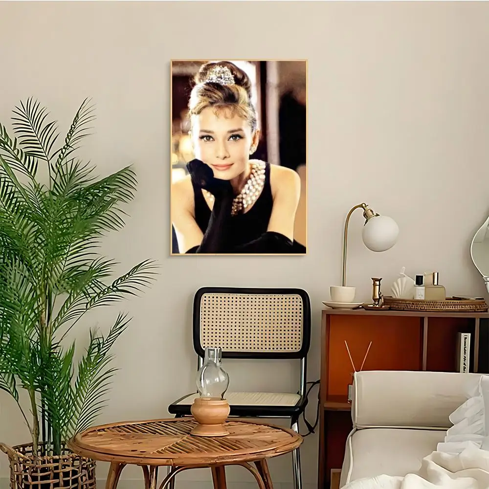 Elegant A-Audrey HepburnS Poster Stylish Art Poster Wall Decor for Living Room Bedroom Office Hotel Home Interior