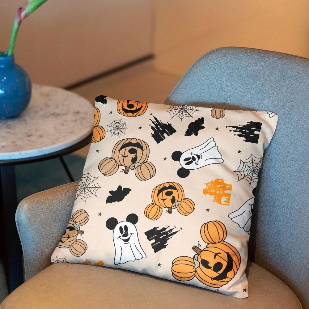 Funda de almohada de Mickey Mouse de Disney para Halloween, funda de cojín decorativa para dormitorio y sala de estar