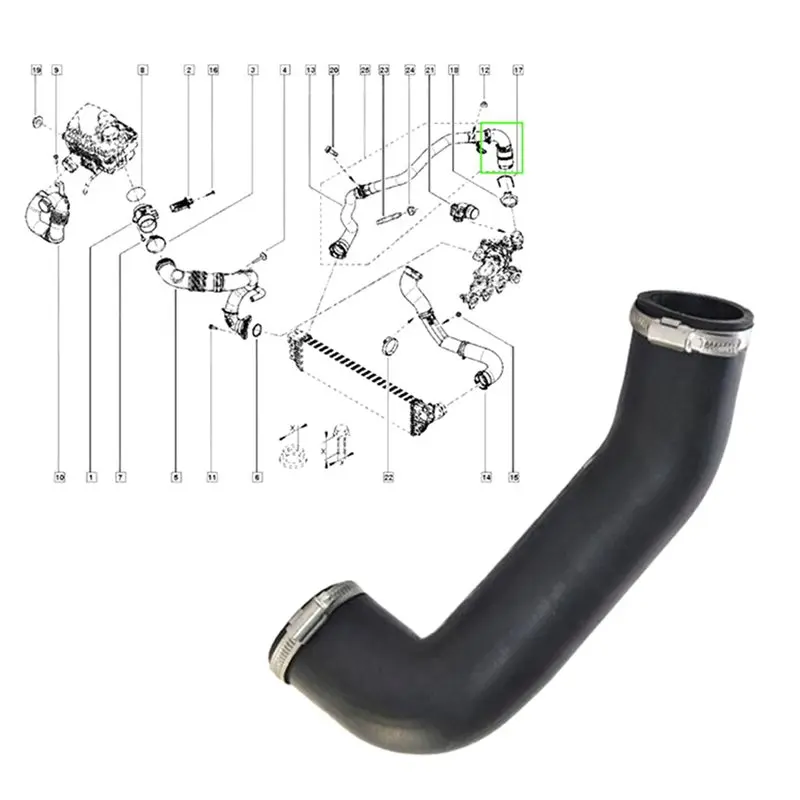 2X 144602862R Intercooler Turbo Hose For Nissan NV400 Renault Master MK3 2.3 DCI 144604669R 144602717R-L94A