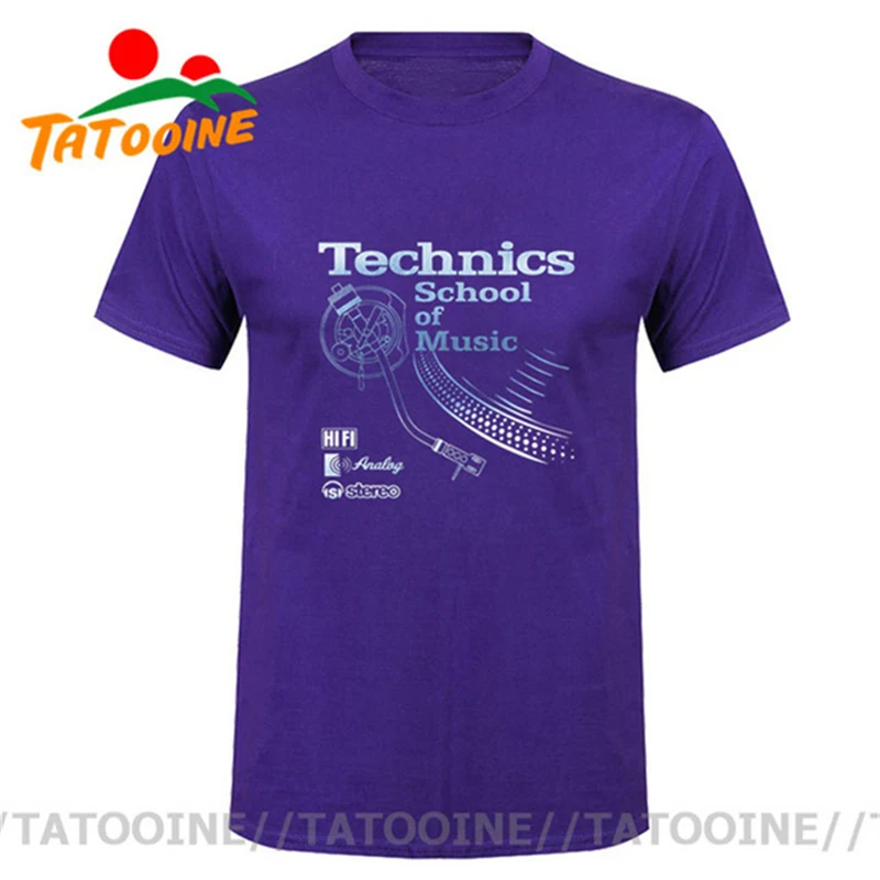 Tatooine Retro Deejay shirt Long Play tshirt Technics School of Music T shirt men Vintage DJ music T-shirt Hot Fashion Tops