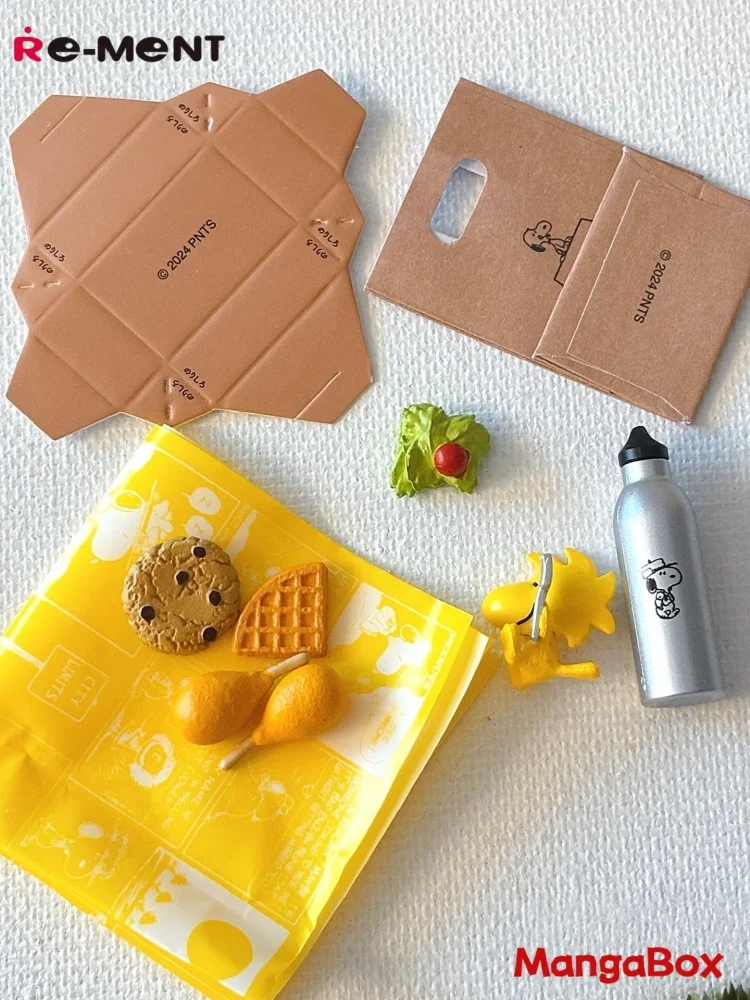 مجموعة لعب مصغرة من Re-ment سنوبي يلتقيك في مقهى الفول السوداني العصرية دمية الحلي تحصيل شخصيات الحركة لعبة للبالغين #2