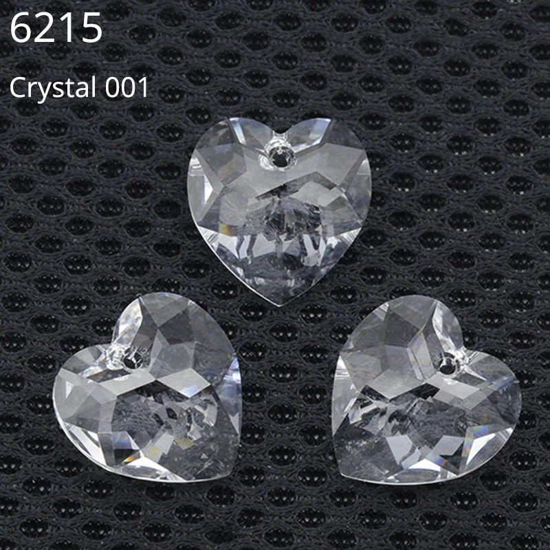 (1 Piece)  Original Crystals from Austria 6215 Faceted Heart Pendant Rhinestone for Necklace Earrings DIY Jewelry Making