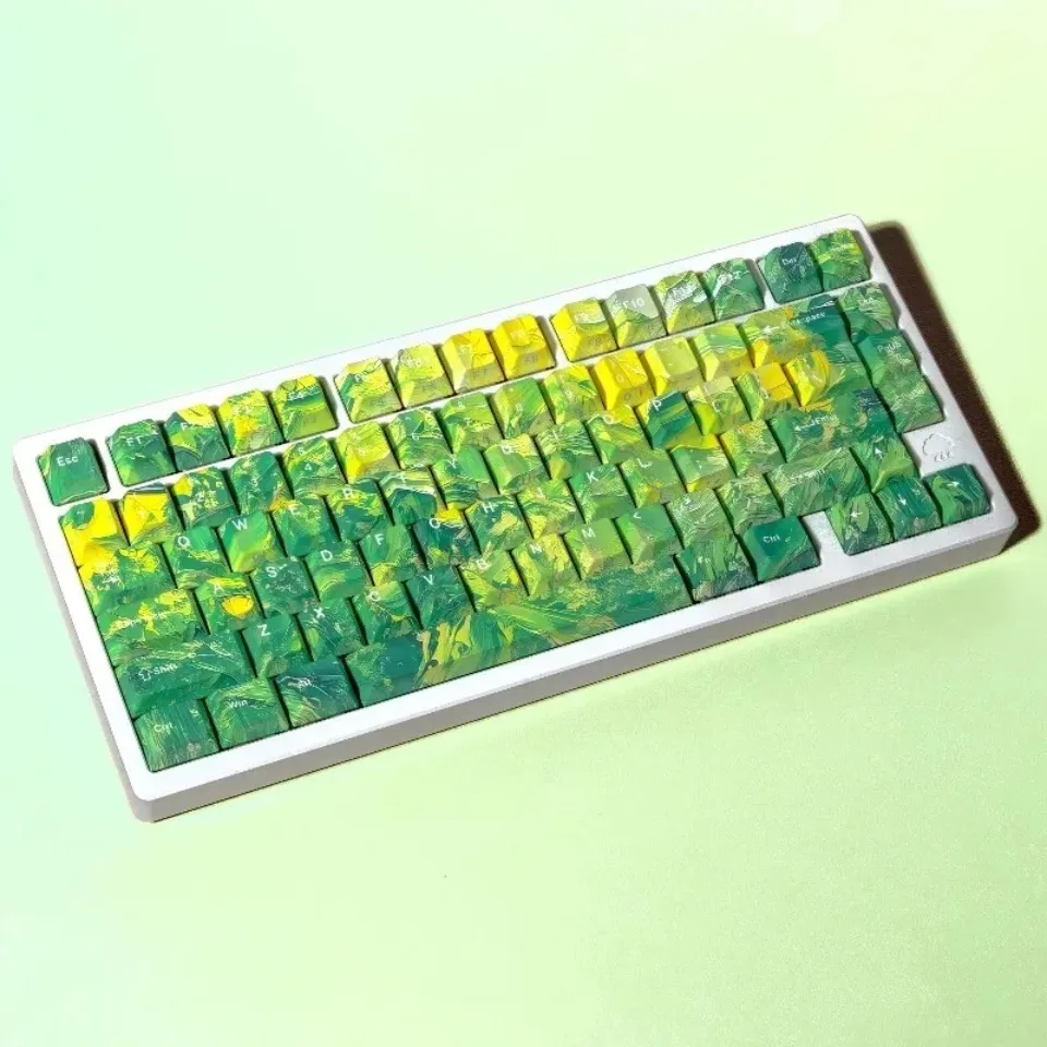 Colorful Theme Keycaps Set Customized Cherry Profile PBT Sublimation Keyboard Cap for Mechanical Keyboard Accessories Gifts