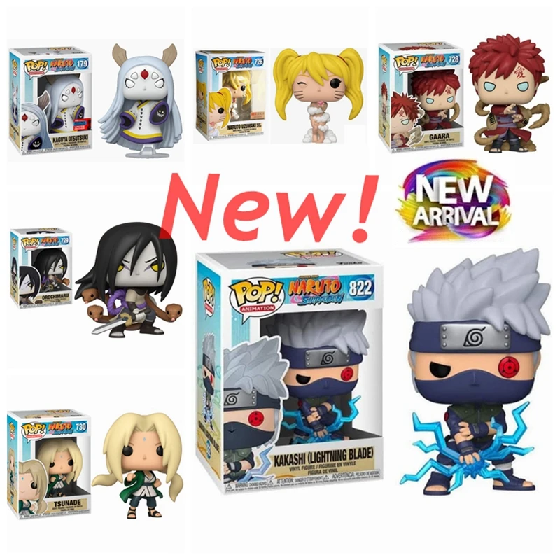 FUNKO POP NEW Narutoes 179 Kakashi #822 Tsunade #730 Orochimaru #729 726 728 Figures Toys Vinyl Doll Collection Models for Gift