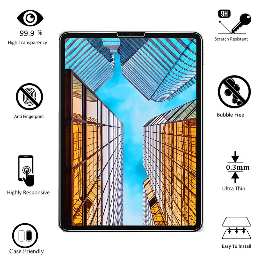 3Pcs  Tempered Glass Film For iPad Pro 11 Air 5 4 Screen Protector for iPad 10.2 6th 5th Air 3 2 Pro 12.9 Mini 6 5 4 Glass Film