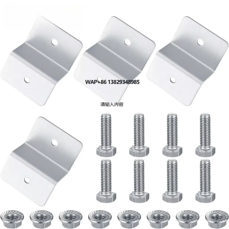 Aluminum Z Type Brackets 4pcs/set Solar Panel Mounting Z Brackets for RV  Motorhomes  Boat  Flat Roof Solar Mounting System