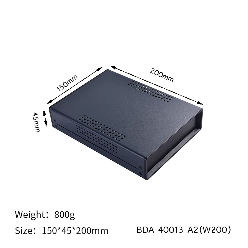 150x45x200mm Power Supply Case Iron Enclosure Housing Plastic Panel Outlet Electronic Project Box