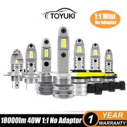 TOYUKI 2 uds H1 H3 H7 bombilla de faro Led tamaño halógeno para faro de coche Csp luz antiniebla H11 9005 9006 HB3 HB4 Auto lámpara 6000K blanco