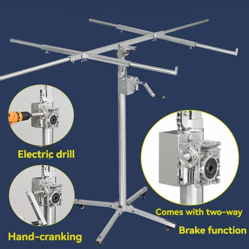 

Sturdy 3.8m Electric Manual 3-in-1 Multi-function Gypsum Board Lift Ceiling Artifact Woodworking Decoration