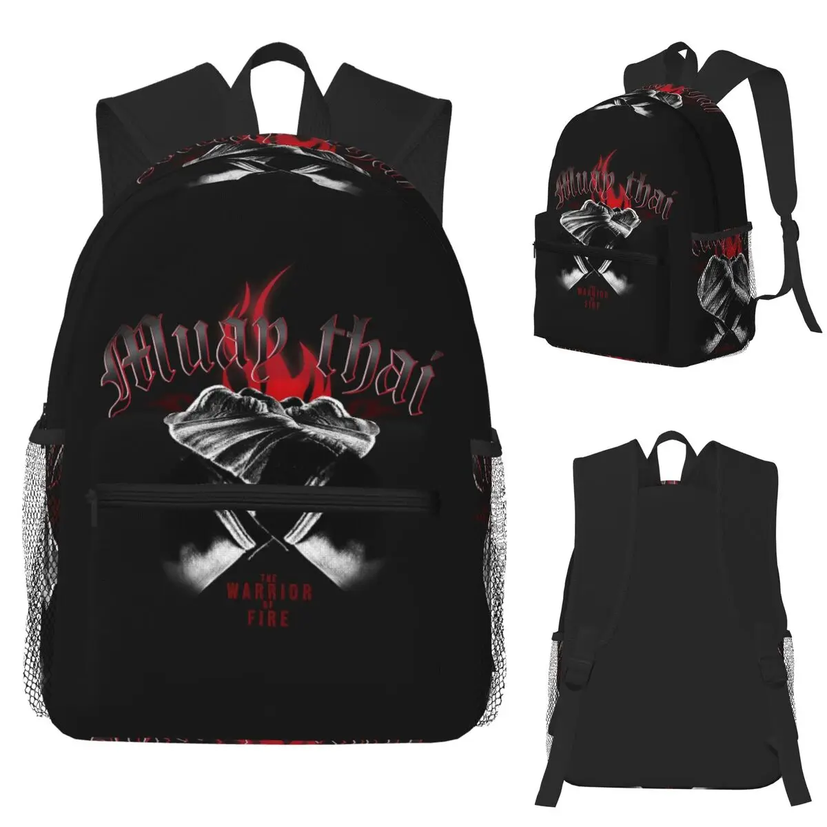 

Muay Thai Gloves Thailand Boxing Fighter Student Backpack School Bag Hiking Travel Daypack for Men Women Bookbag Shoulder Bags