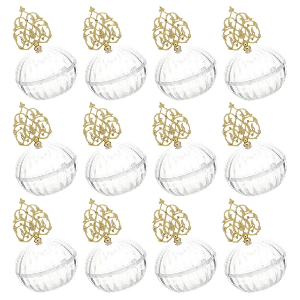 

12 Pcs Candy Box Elegant Storage Containers Party Packing Snack Wedding Decor Favor Plastic Jewelry Boxes Small Favor Boxes
