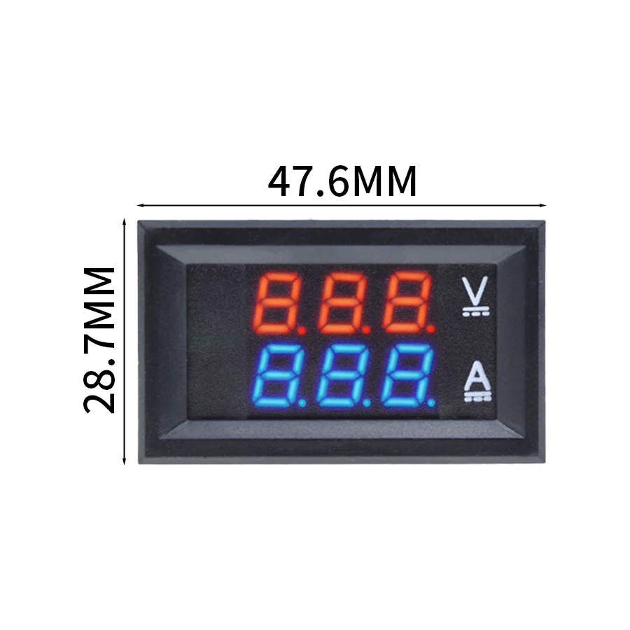 DC 0-100V 10A Digital Voltmeter Ammeter Dual Display Voltage Detector Current Meter Panel Amp Volt Gauge 0.28