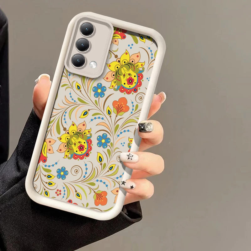 

Shockproof Matte Phone Case For Infinix Camon 50 40 Pro Spark 40C 30 Pro 6 Go 1 2024 Pova 9 7 Ultra 6 Neo Flower Print Cover