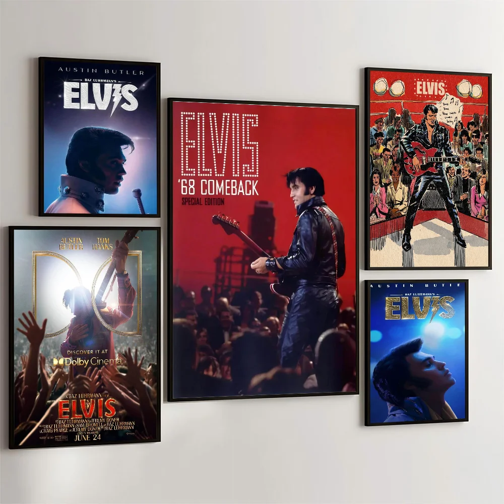 E-Elvis P-Presley Classic Vintage Posters Vintage Room Home Bar Cafe Decor Nordic Home Decor