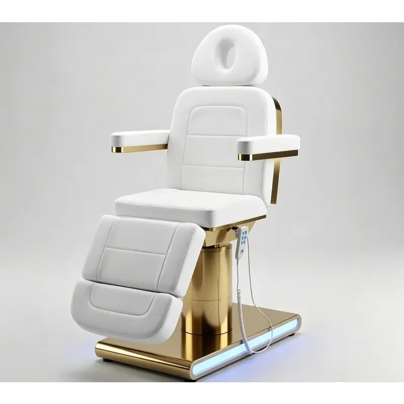 Multifunction Electric Bed With Adjustable Height Backrest And Leg Rest For Facial Spa Massage Tattoo Salon Clinic Use