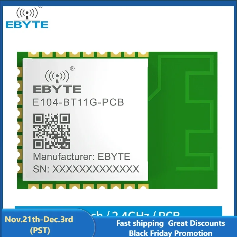 EBYTE E104-BT11G-PCB UART Mesh Ad Hoc Network Bluetooth Module 20dBm Transmit Power Wireless Transceiver Reciever PCB Antenna