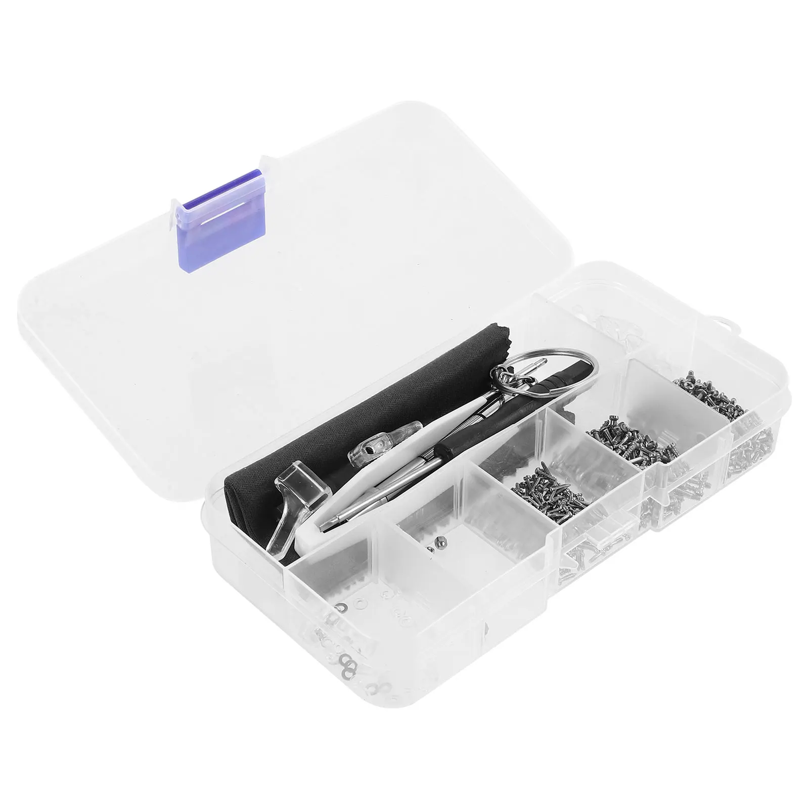 

1 Set Eyeglasses Kit Replaceable Screws Support Compact Lightweight Travel Repair Tool Set Including Screwdriver Pads Glasses