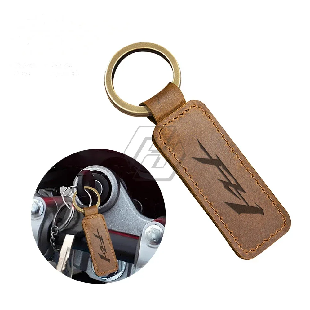 For Yamaha FZ1N FZ1S FZ1 Fazer GT Motorcycle Keychain Cowhide Key Ring